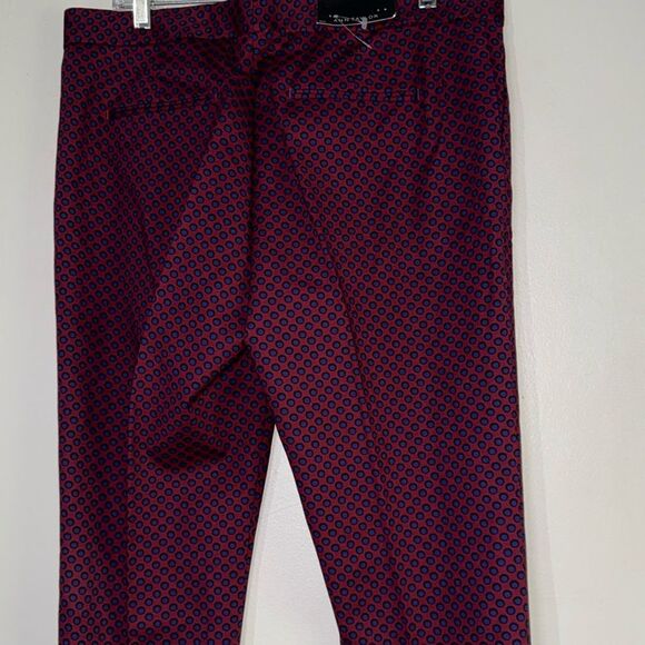 Ann Taylor Maroon and Blue Polka Dot Trousers - Picture 8 of 11